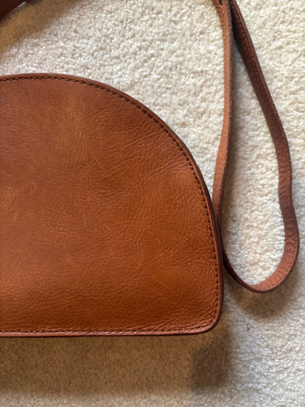 Madewell “The Simple Half Moon” Brown Crossbody Bag - Picture 3 of 8